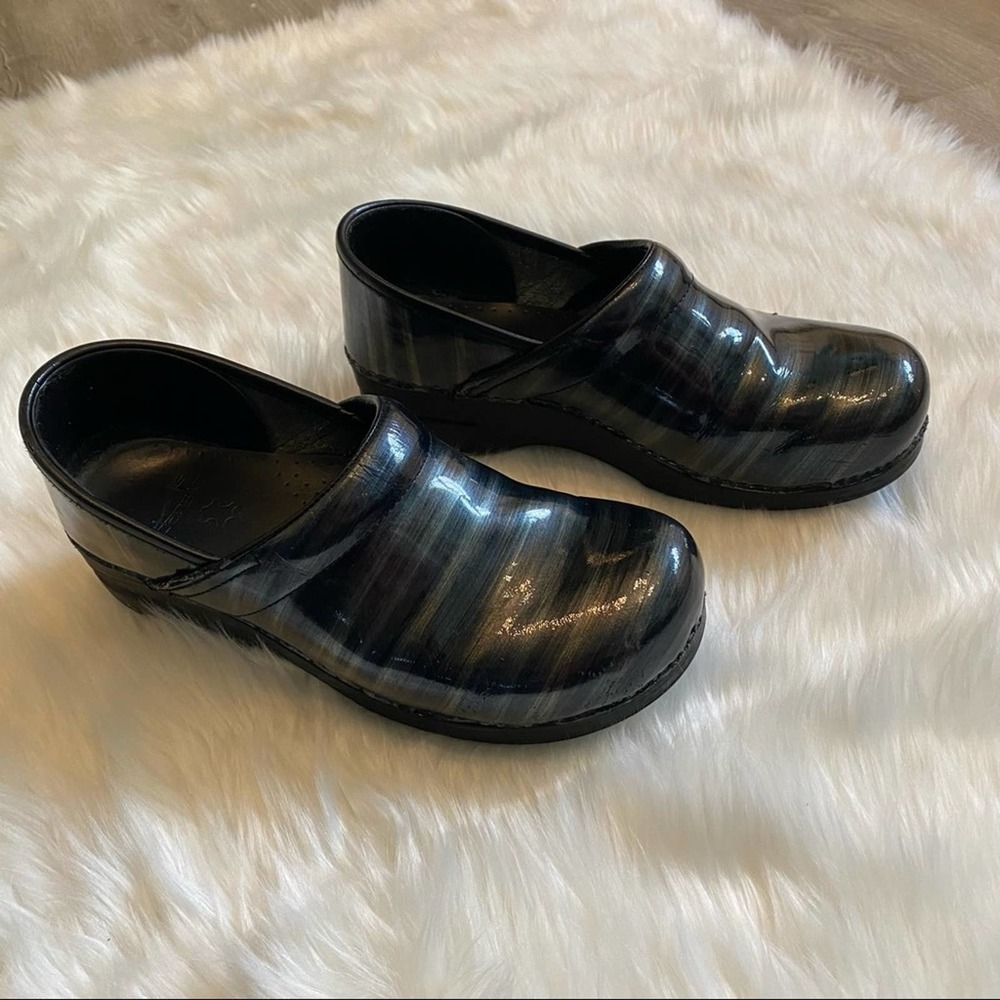 Dansko clog slip on shoes galaxy blue green sz 40 - Picture 2 of 12